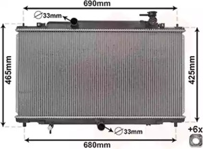 VAN WEZEL 27002280 -  Радиатор, охлаждение двигателя